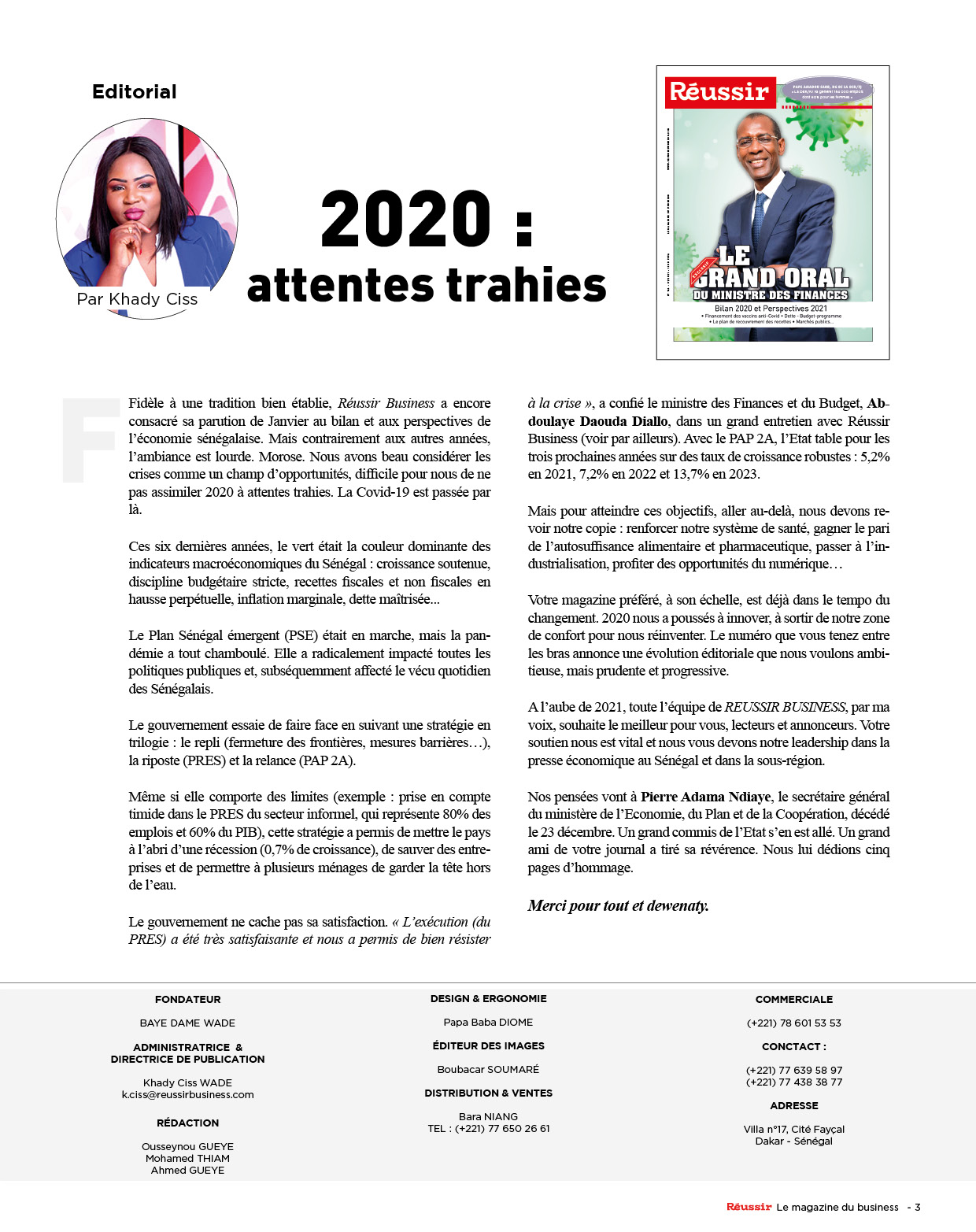 EDITORIAL : 2020, attentes trahies