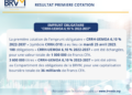 CRRH-UEMOA 6,10 % 2022 – 2037 – Résultats de première cotation
