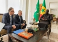 Diplomatie: Le président El Malick Ndiaye a reçu l’Ambassadeur de la Palestine au Sénégal, Nasser Jaddalah   